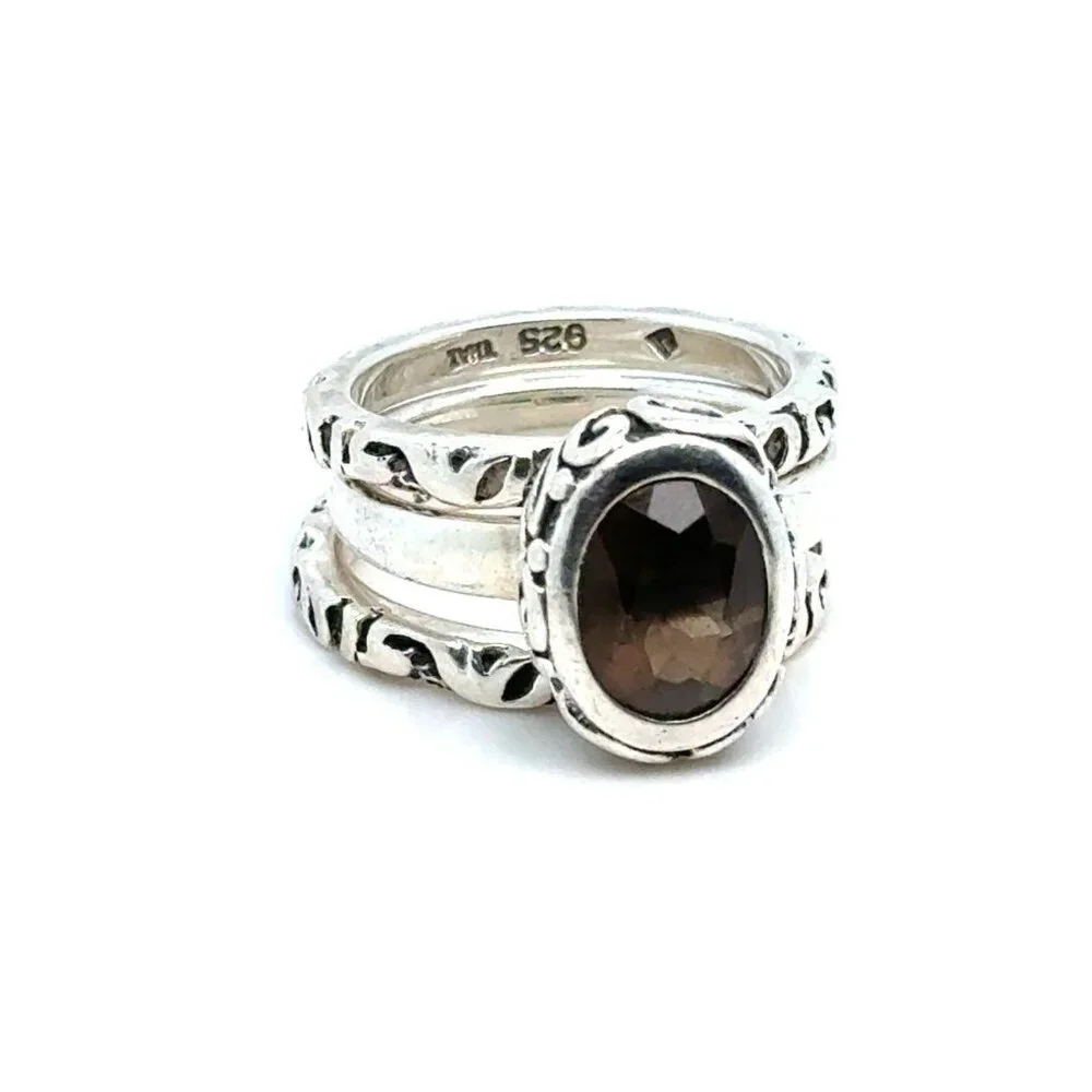Silpada Smoky Topaz Ring Set‎
